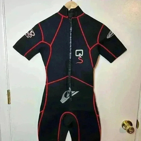 Quiksilver Boys Short Sleeve Back Zip Spring Suit - Size 12 - Picture 4 of 7